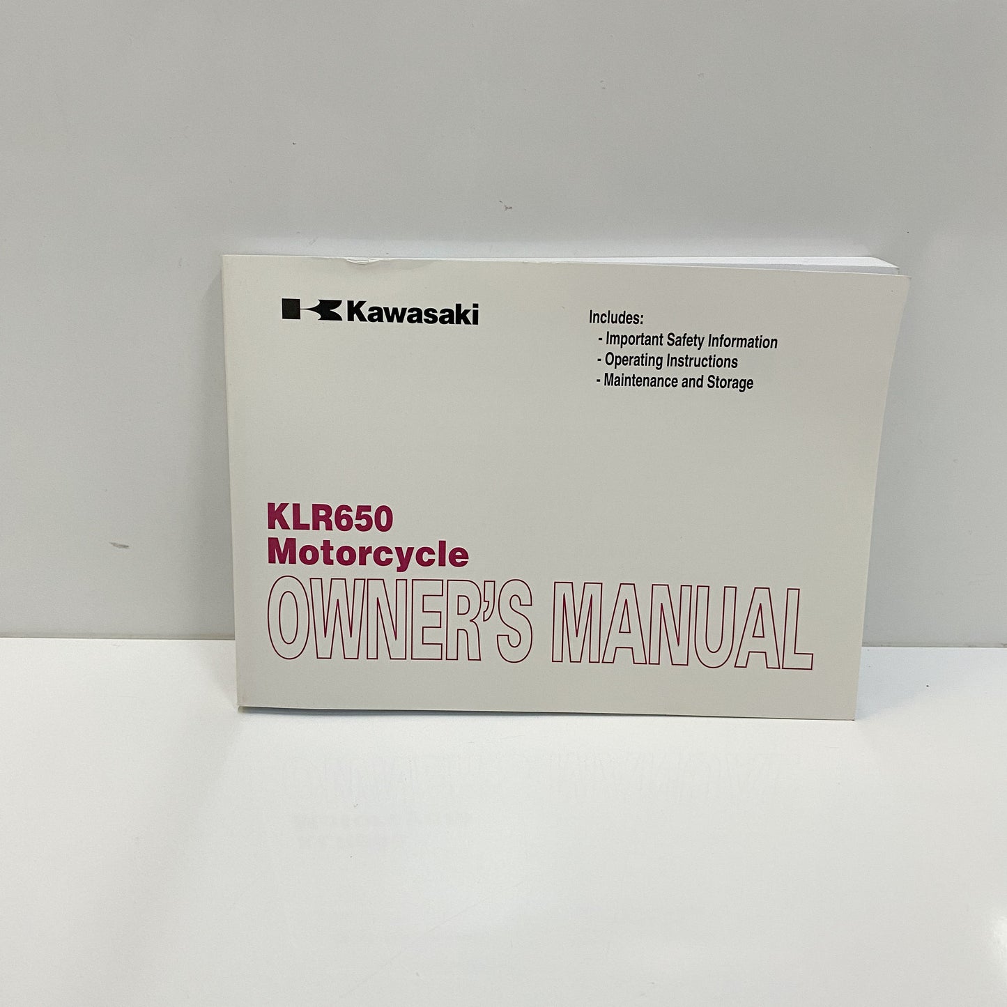 Kawasaki O/M KL650E 99987-1547
