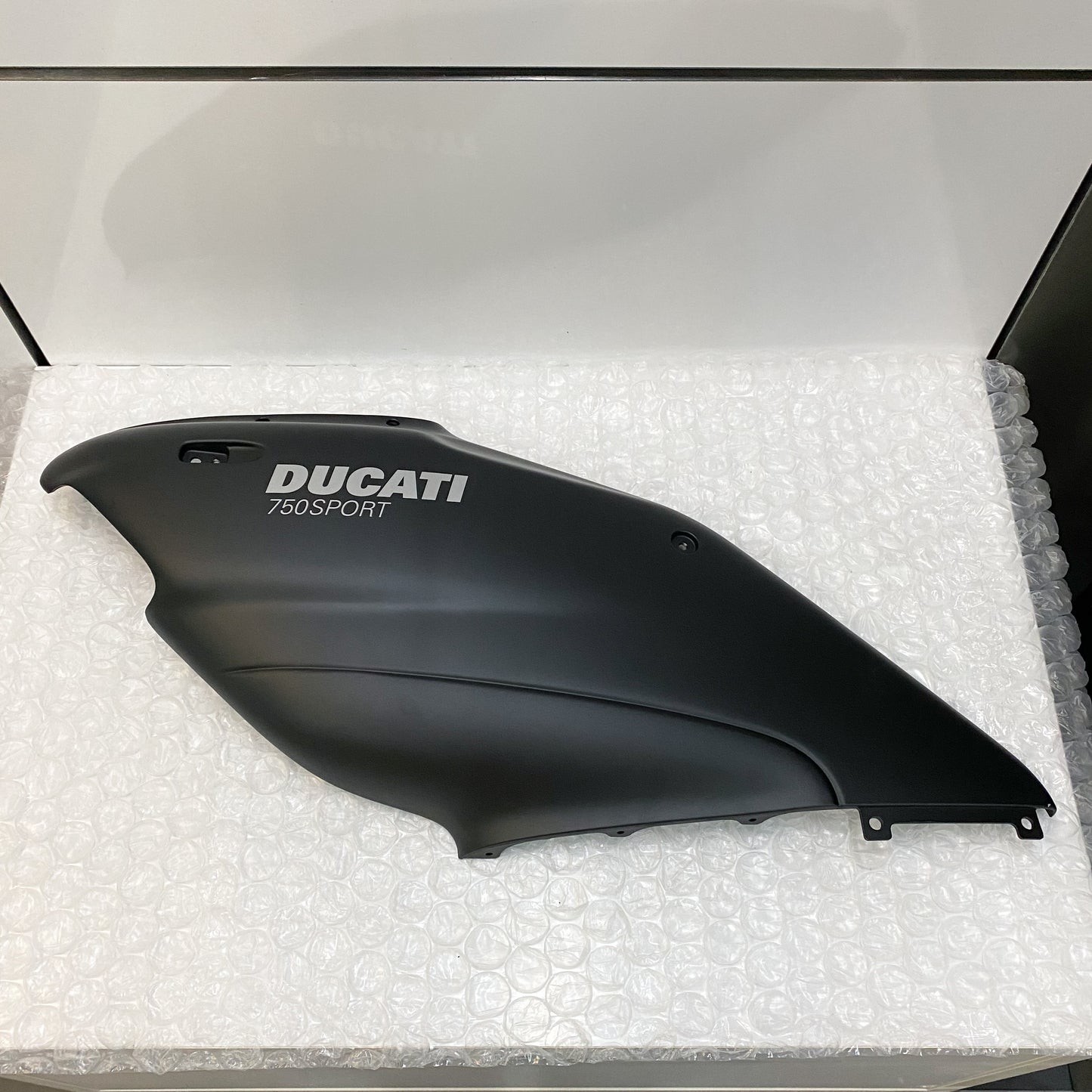 Ducati Supersport 750S Black Left Hand Half Fairing, 48010981AA NOS