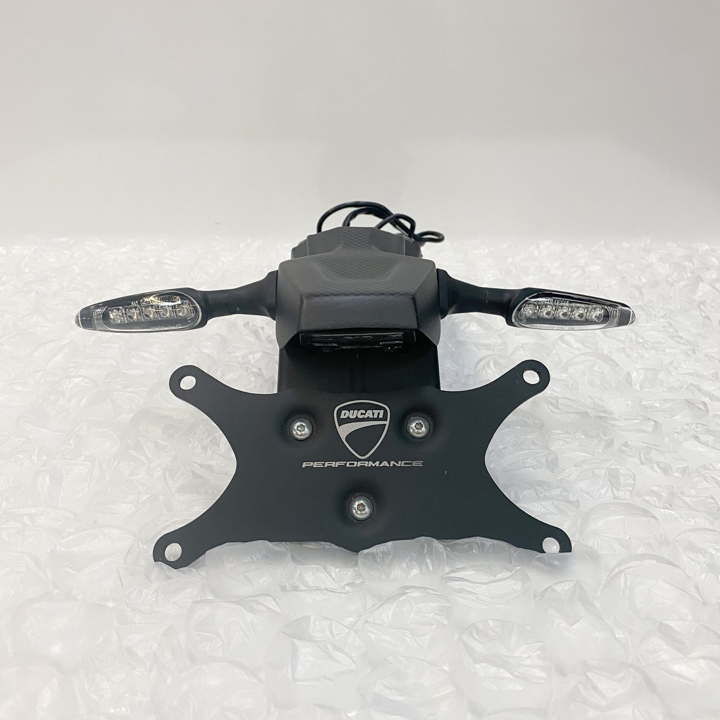 Ducati Panigale Carbon License Plate Holder With Led Turn Signals 96901112A - 96680201A