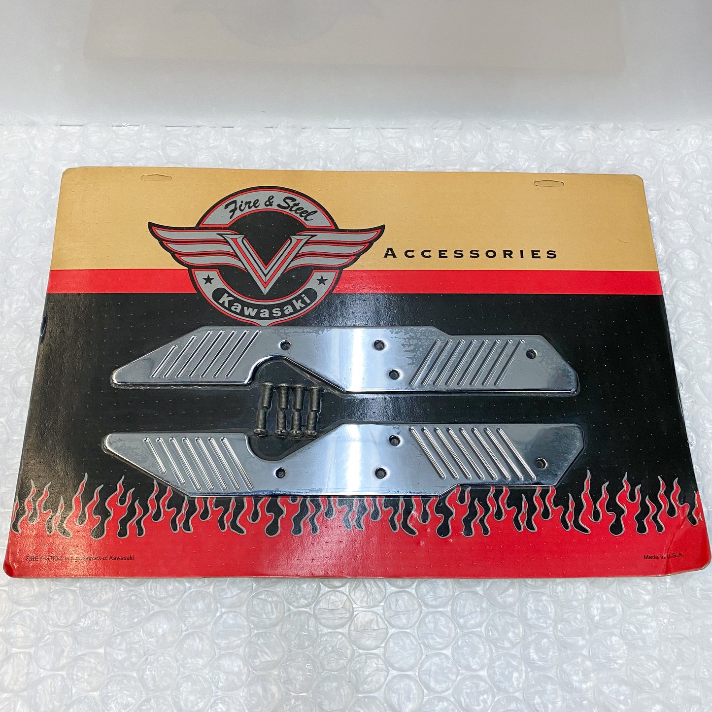 Kawasaki Vulcan Fire & Steel Chrome Windshield Bracket Covers K53020-175C