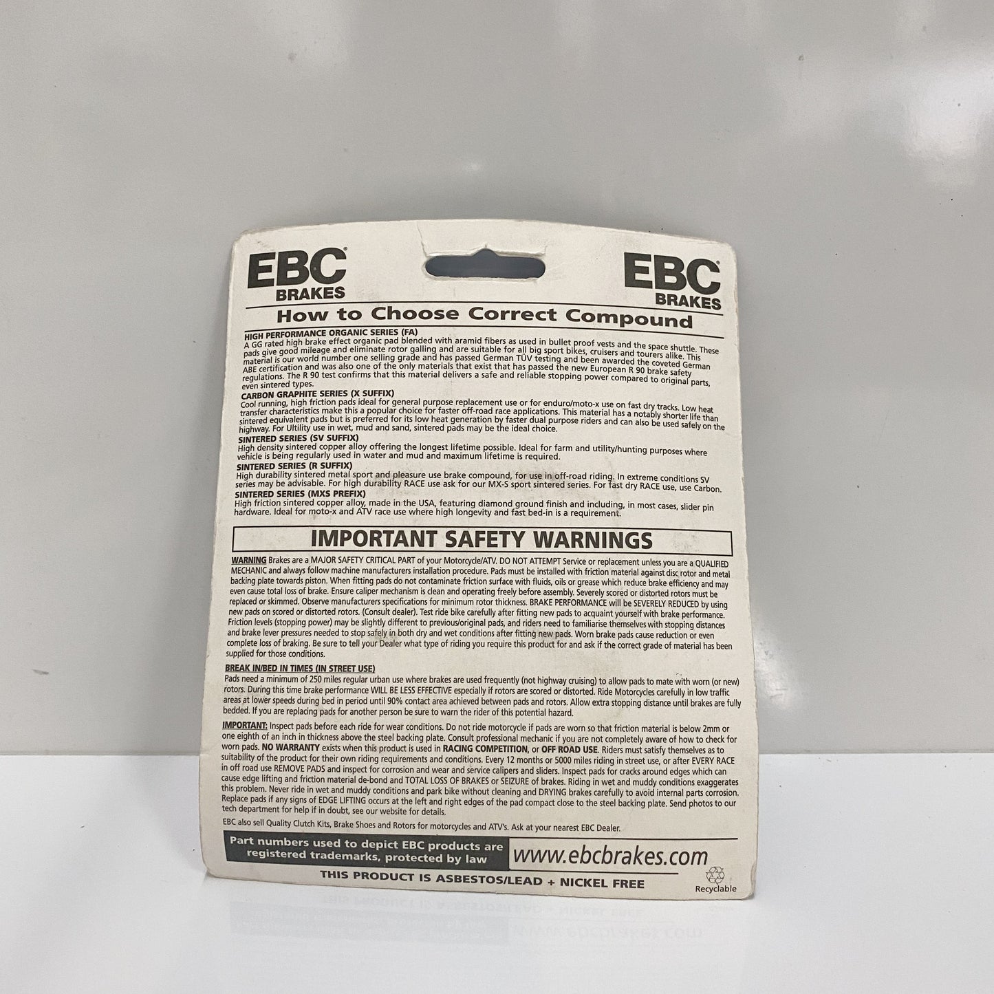 EBC FA86 Brake Pads