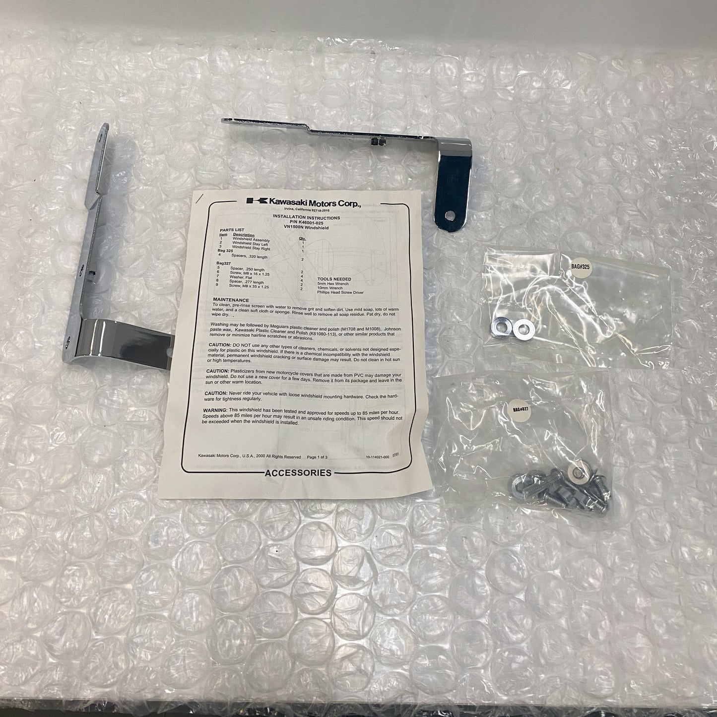 Kawasaki Vulcan VN1500N Adj Windscreen K46001-025