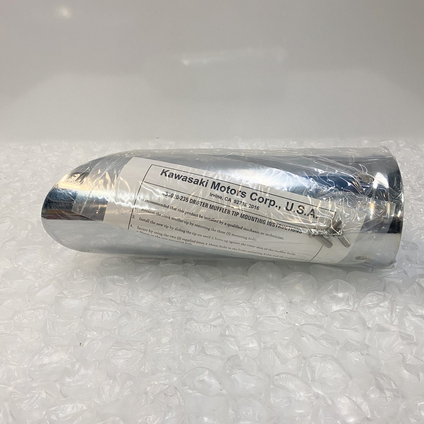Kawasaki Fire & Steel Vulcan 15J Muffler Tip Slash K53020-235 NOS