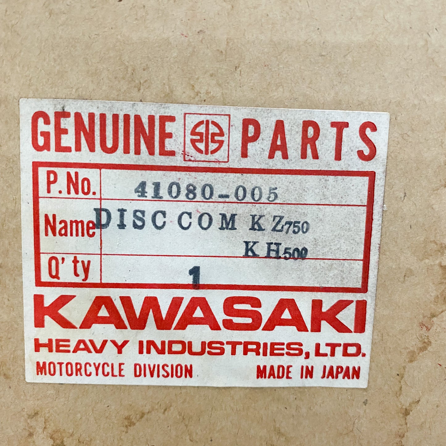 Kawasaki KZ750 Twin KZ1000 OEM Front Disk Brake Rotor 41080-005