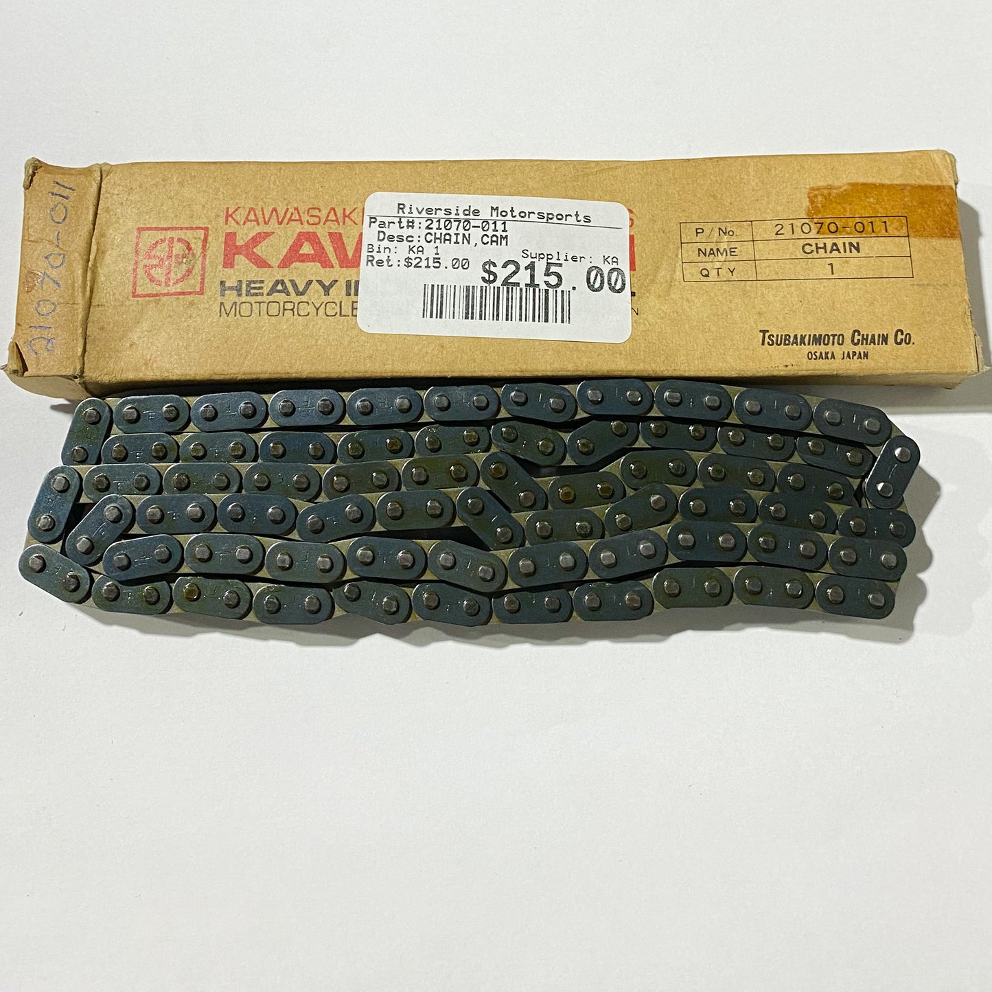 KAWASAKI CHAIN,CAM 21070-011 NOS