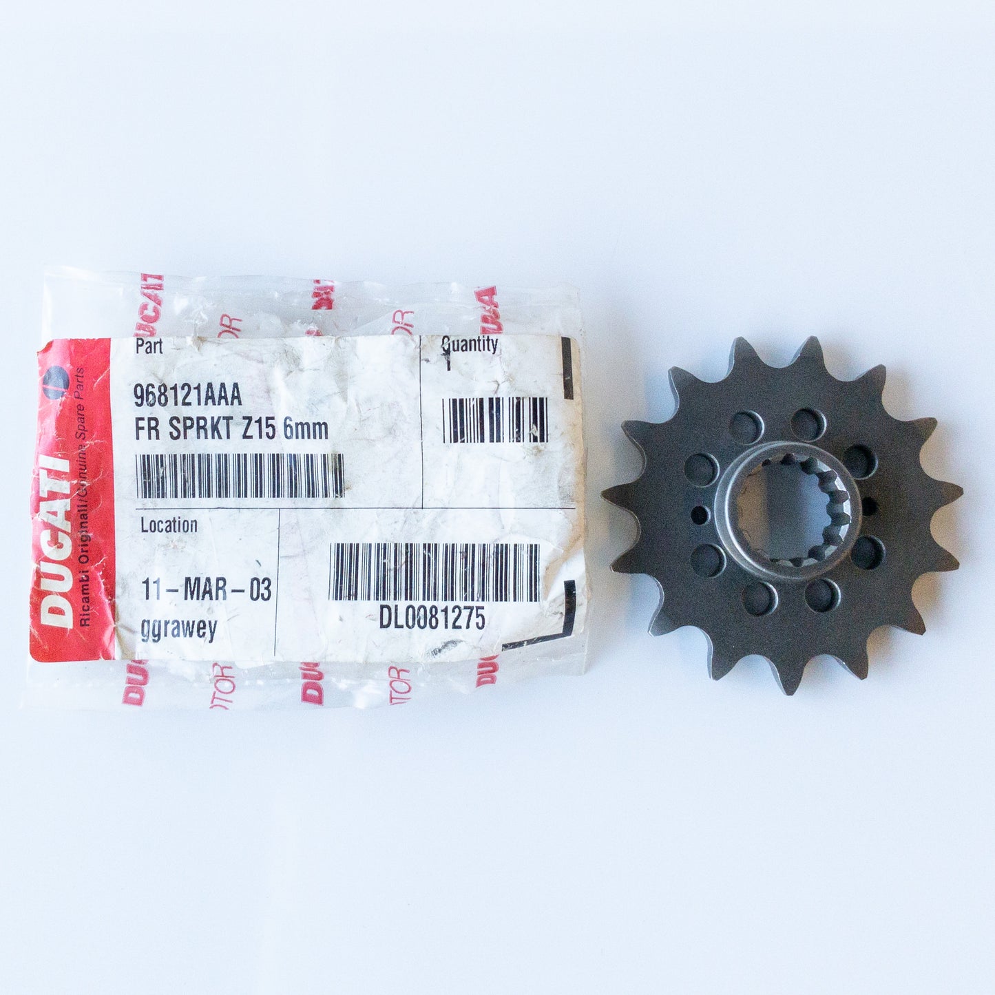 Ducati Front Sprocket Z15 6mm 520 968121AAA