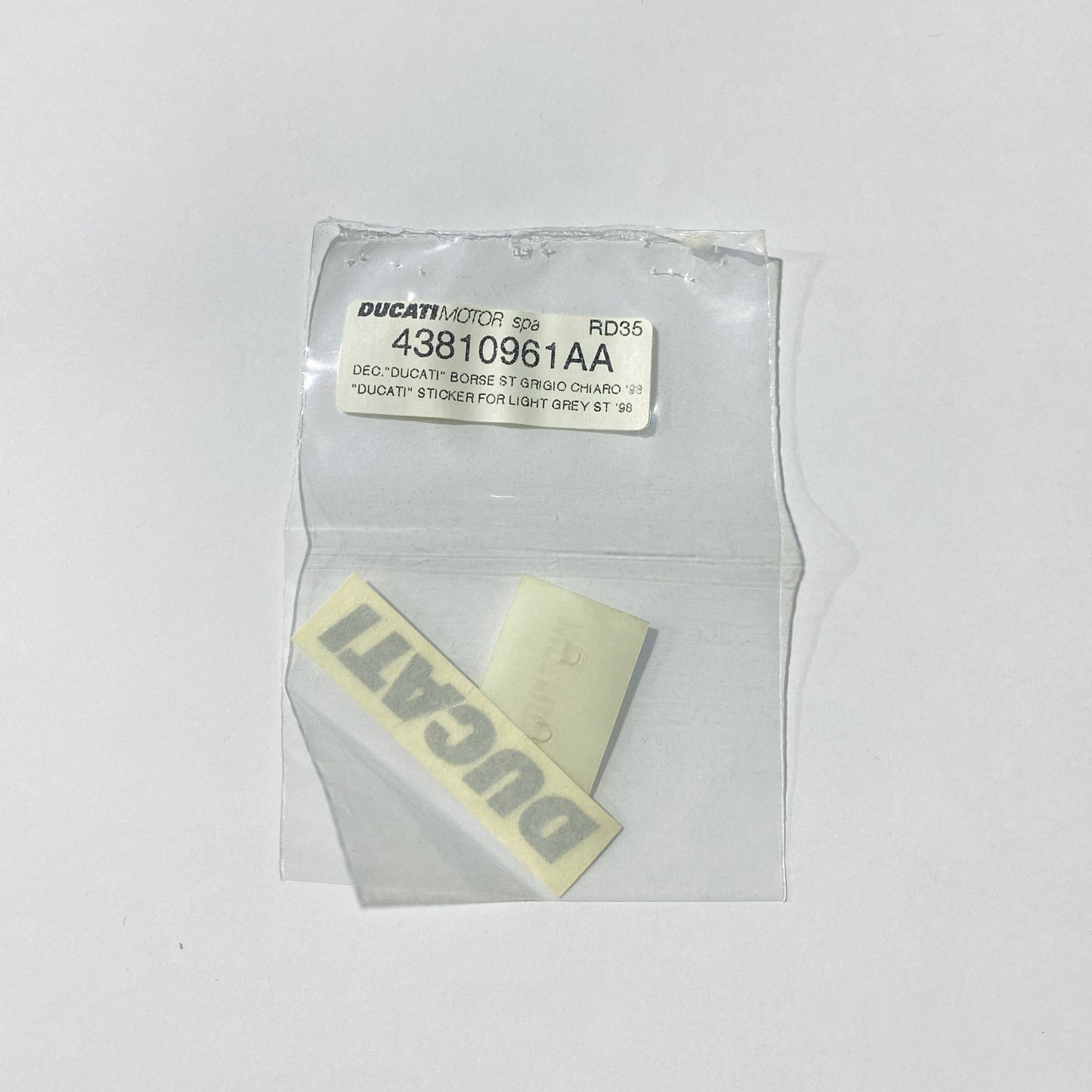 DUCATI DUCATI TRANSFER. STICKER DUCATI (RED). 43810961AA