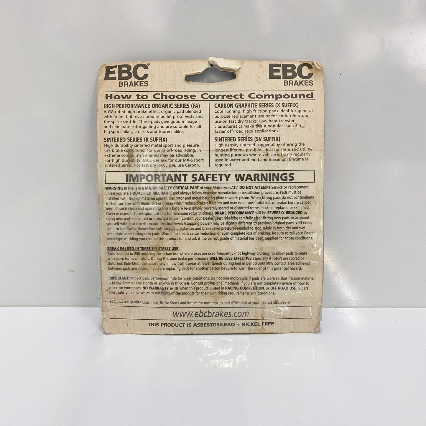 EBC FA45 Brake Pads - Open Box