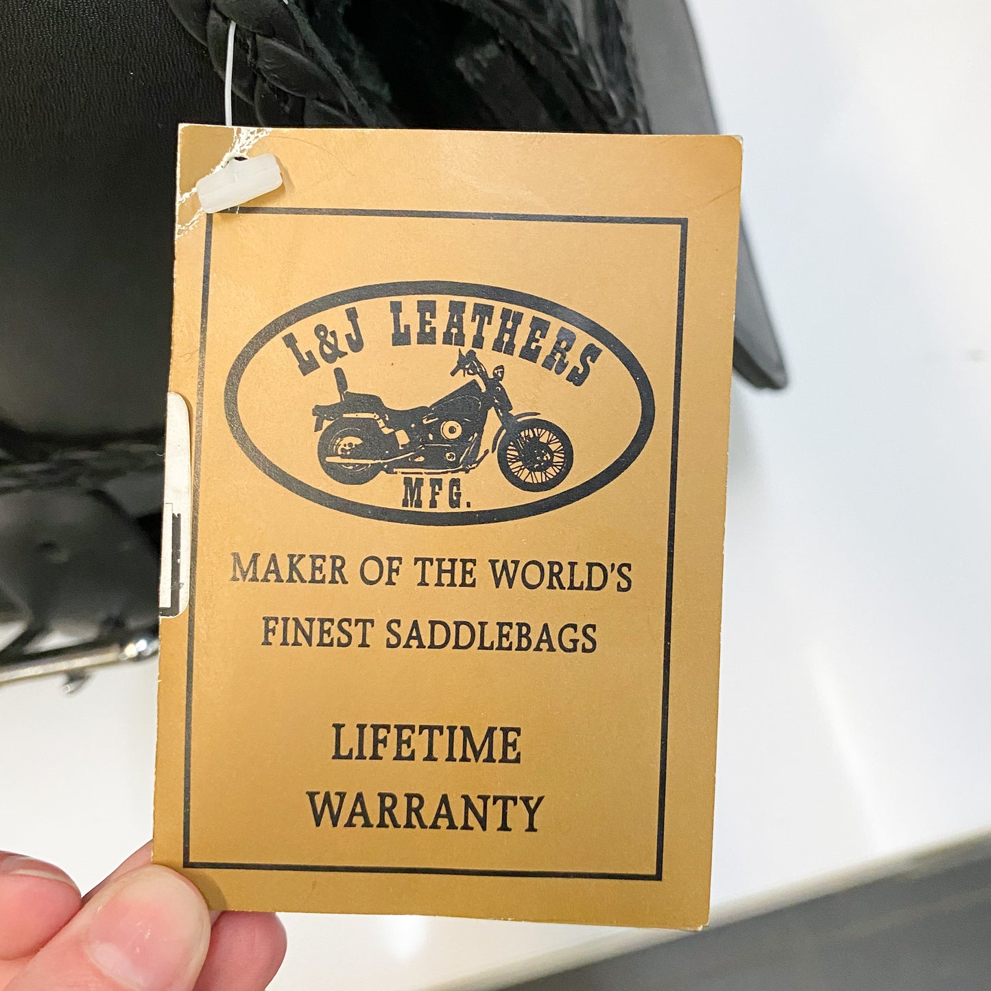 L & J Leathers XL- Bolt On Slant Saddlebags SB140BR