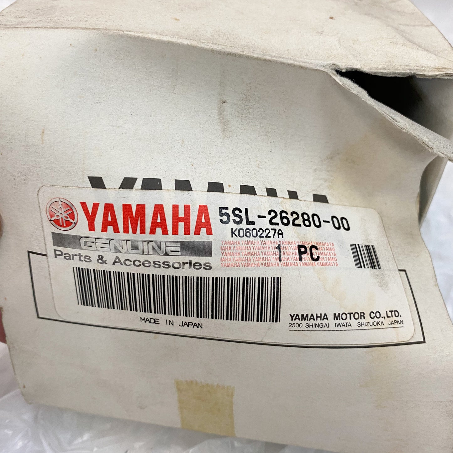 Yamaha Rear View Mirror Assembly, Left 5SL-26280-00-00 NOS