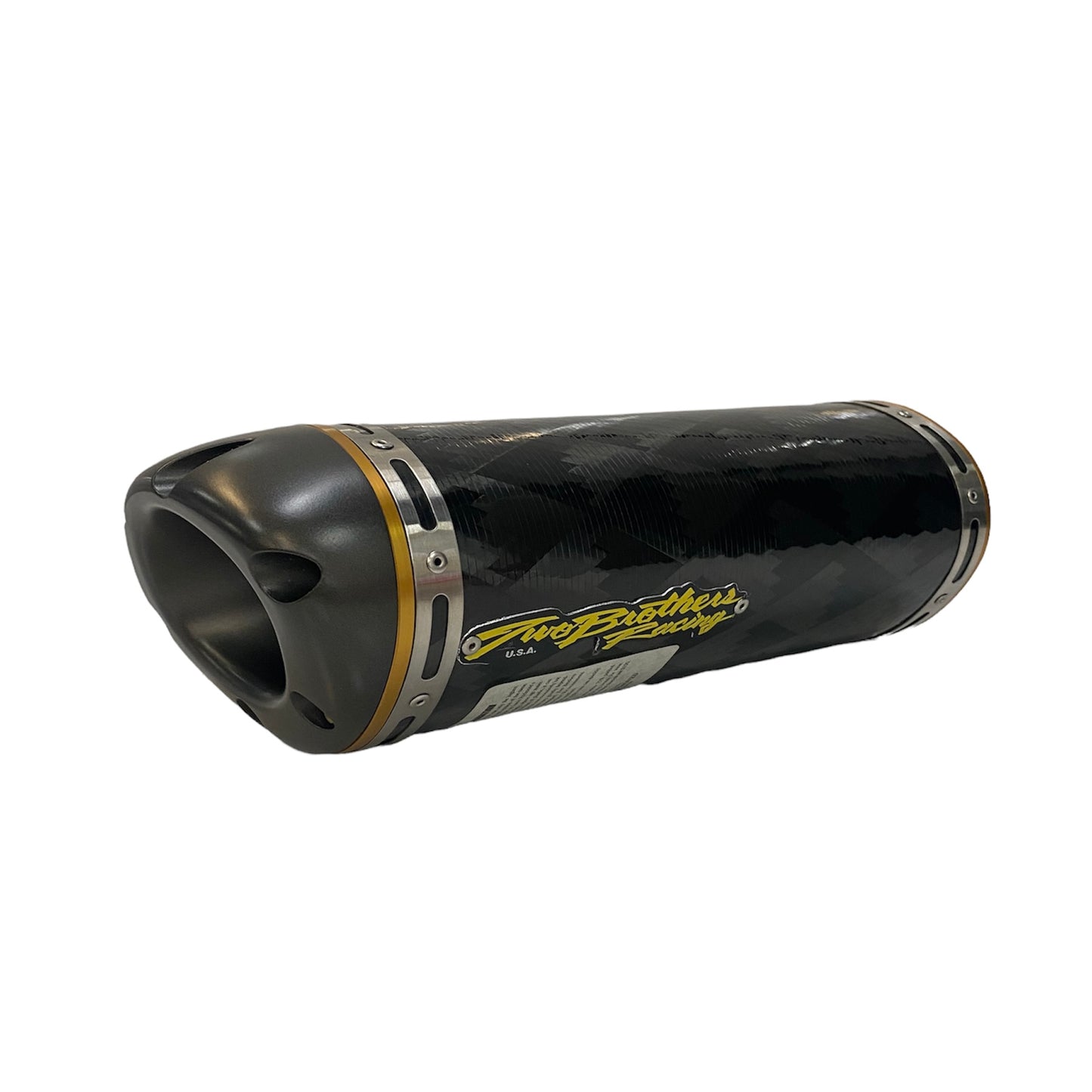 Two Brothers Kawasaki ZX-6R '07-'08 M5 Oval Carbon Fiber Slip On Exhaust 005-1730419V