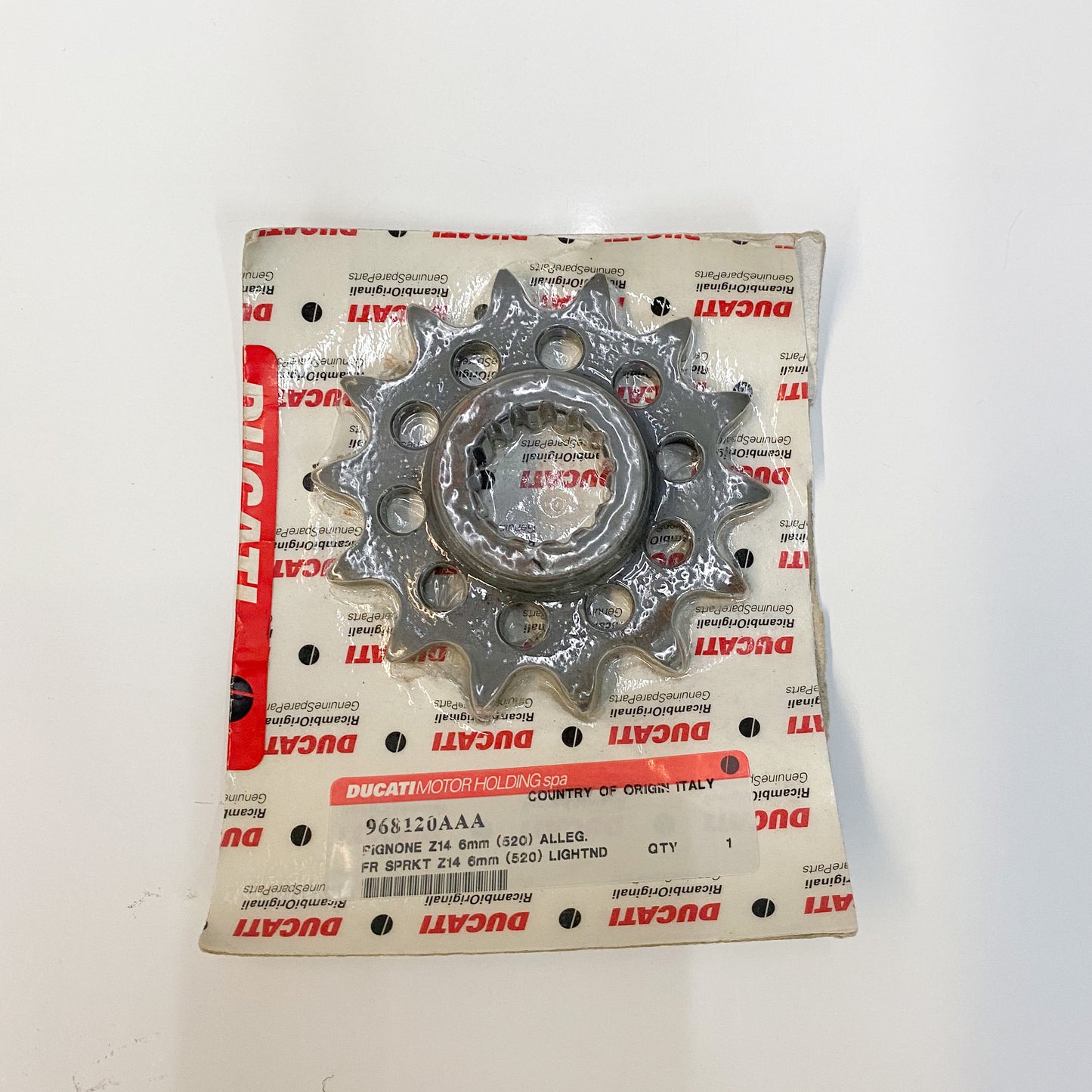 Ducati OEM Front Sprocket Z14 6mm (520) 968120AAA