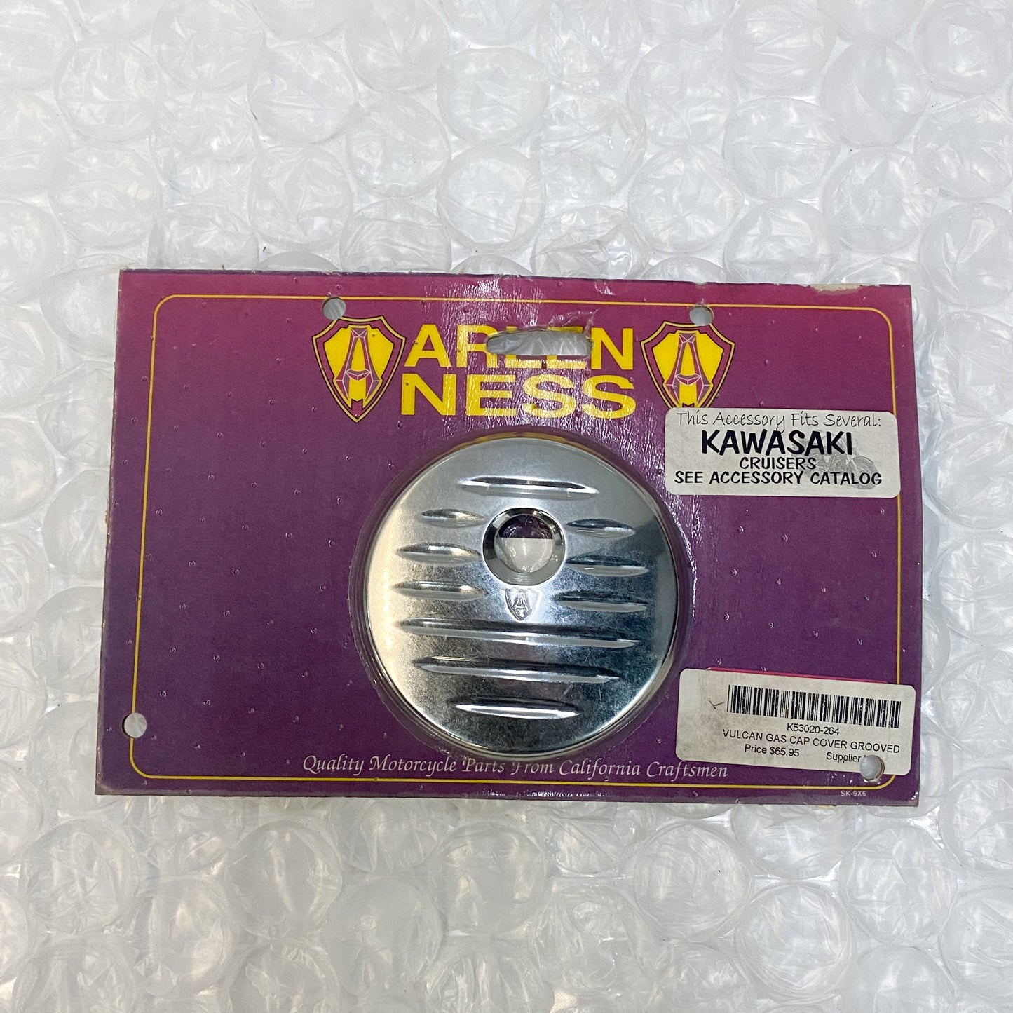 Arlen Ness Kawasaki Vulcan Gas Cap Cover Grooved - K53020-264