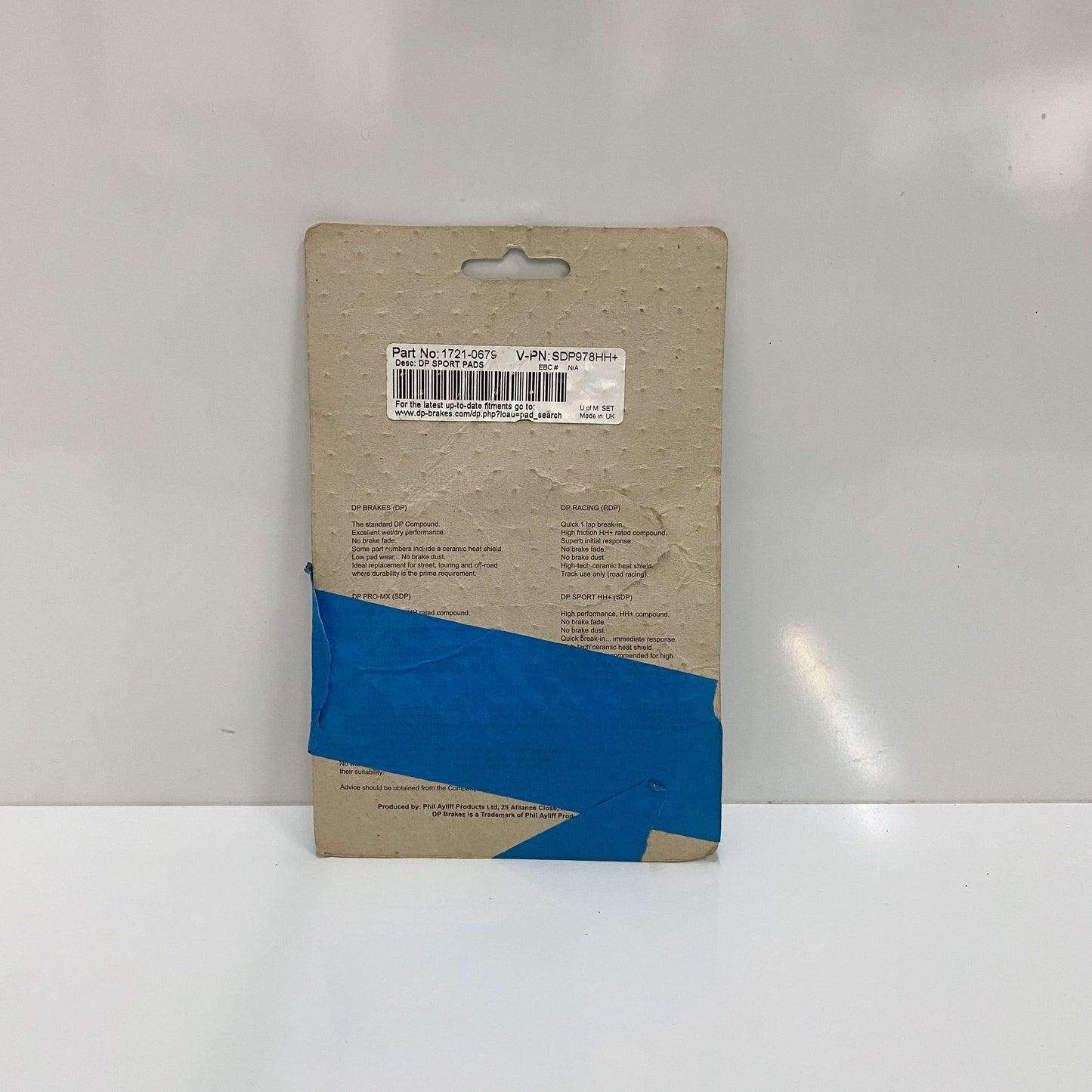 DP SPORT SPD978HH+ Brake Pads - Open Box