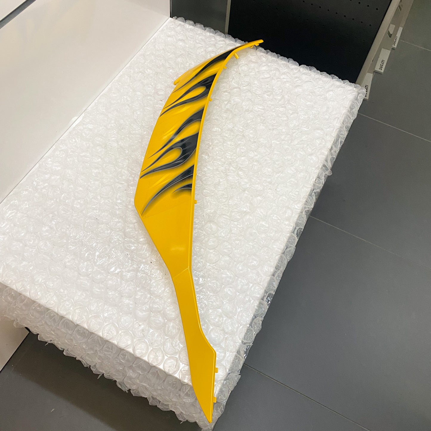 Yamaha Panel 2 & Cover 8 Yellow W/Flames 13S-W283V-20-P5/13S-2117W-00-P5 USED