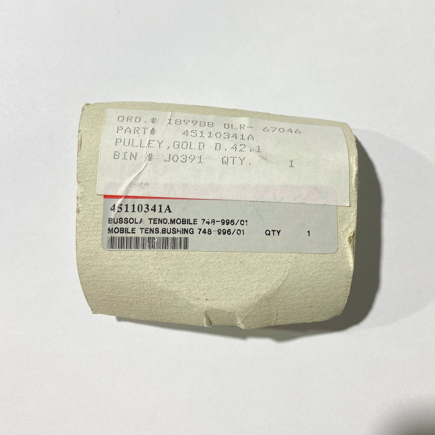 DUCATI MOBILE TENS.BUSHING 748-996/01. MOVABLE TENSIONER ROLLER BUSH. 45110341A