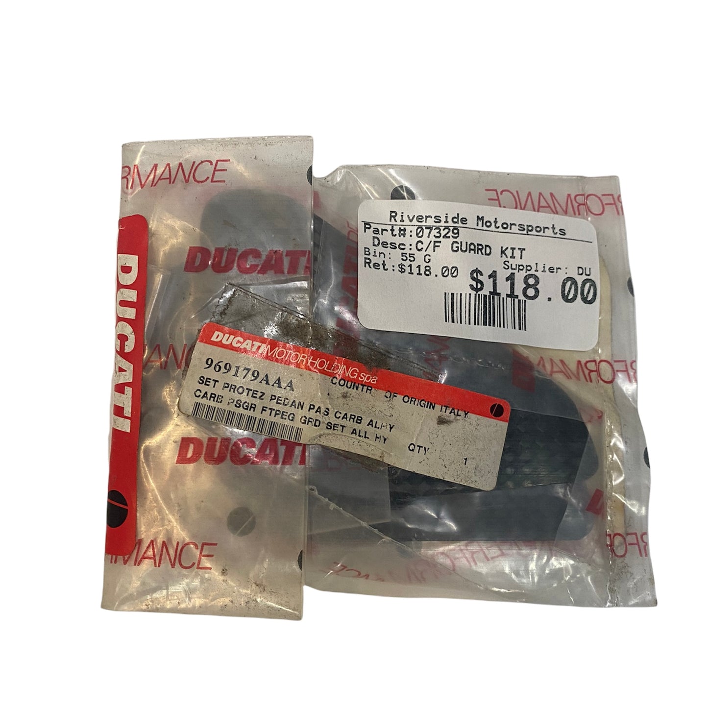Ducati OEM Carbon Rear Heel Guards 748/916/996/998 969179AAA