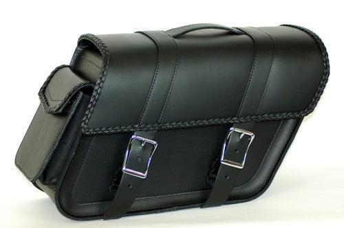 L & J Leathers XL- Bolt On Slant Saddlebags SB140BR