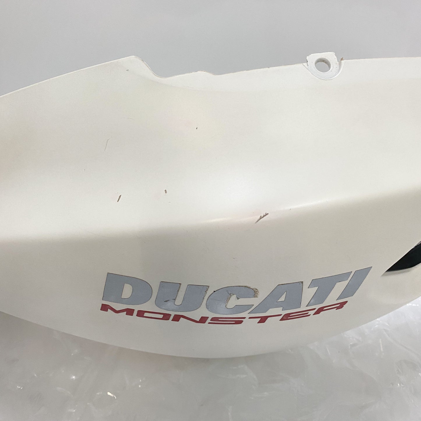 Ducati Monster 796 RH + LH Tank Panels Arctic White Silk 48012591DV 48012591CV USED