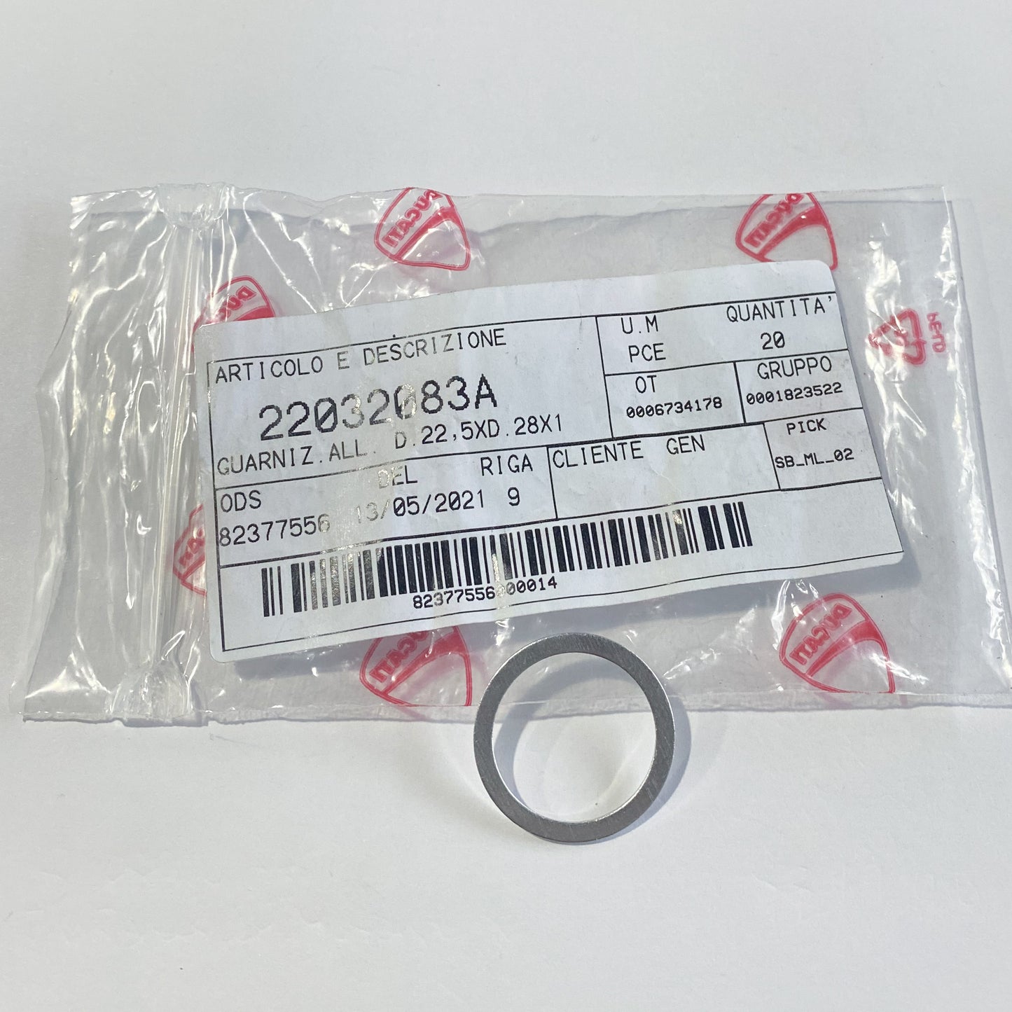 Ducati Aluminum Gasket 22032083A