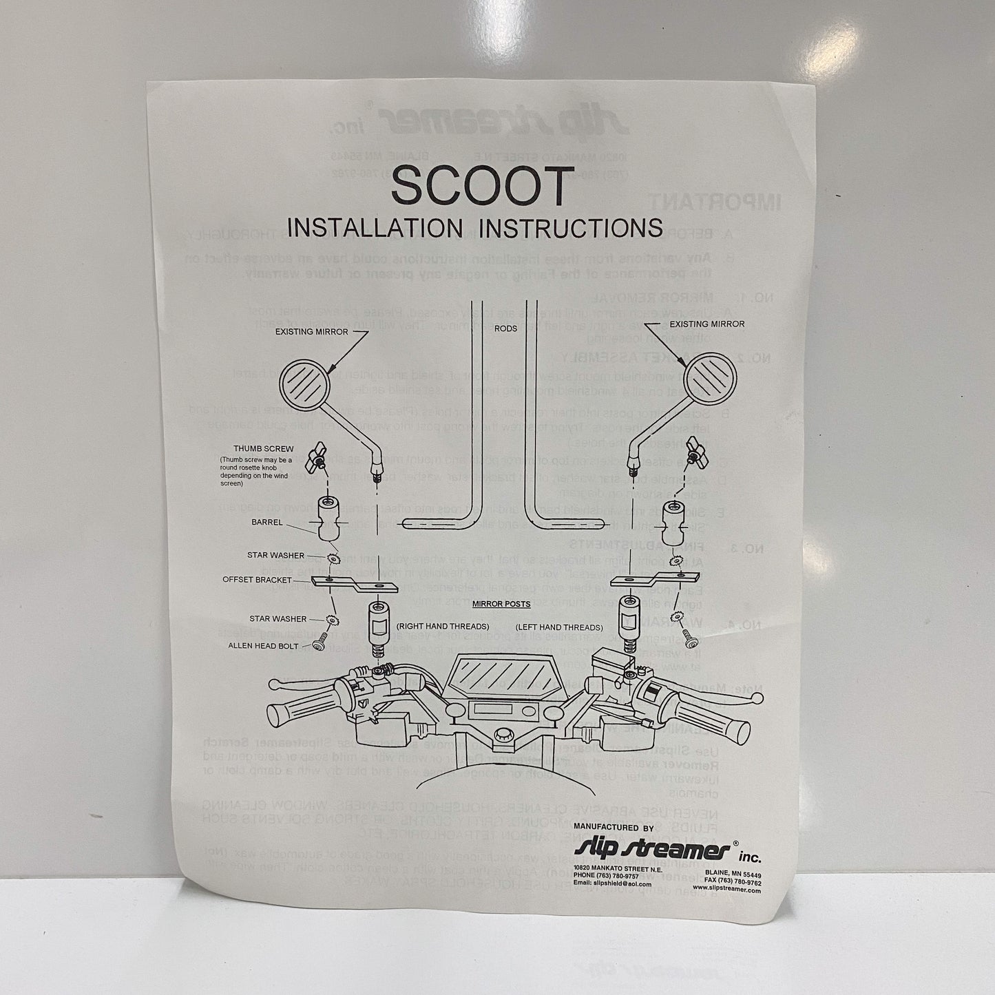 Streamliner S-SCTR-M Scoot Series Windshield - Scoot 50 - OPEN BOX