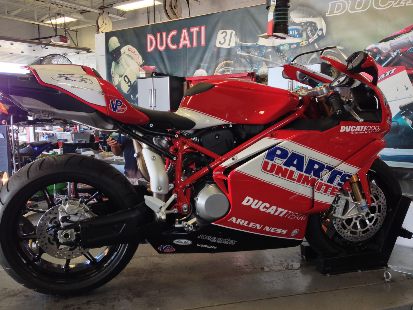 Ducati Dealer Wall Banner 1 Of 1 Made - 43 FT Long by 6FT 9 Inch High - High Res. Color with Signature