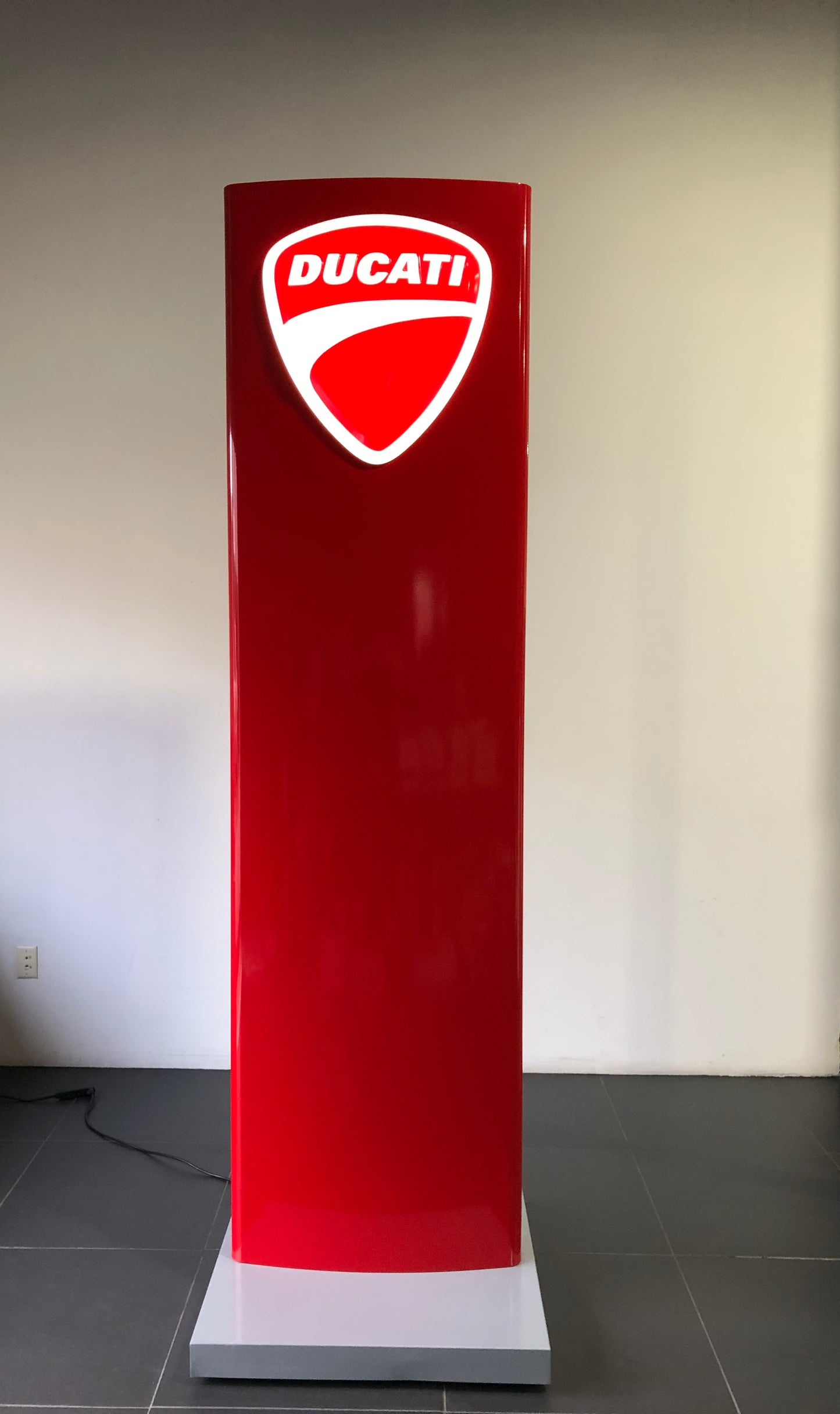 Ducati Dealer Sign - Authentic Illuminated Showroom Totem Sign