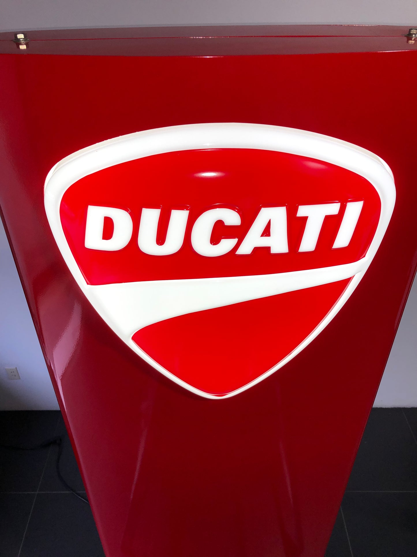 Ducati Dealer Sign - Authentic Illuminated Showroom Totem Sign