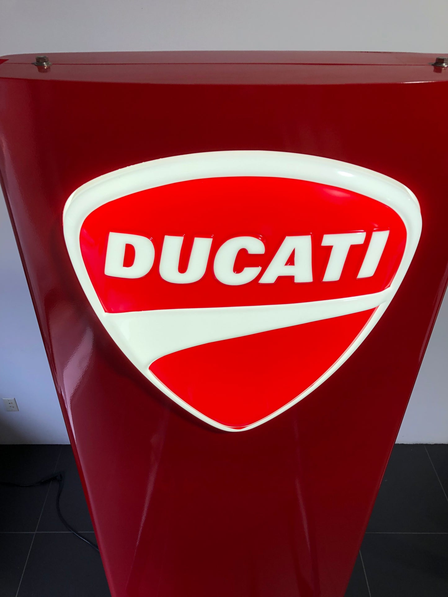 Ducati Dealer Sign - Authentic Illuminated Showroom Totem Sign