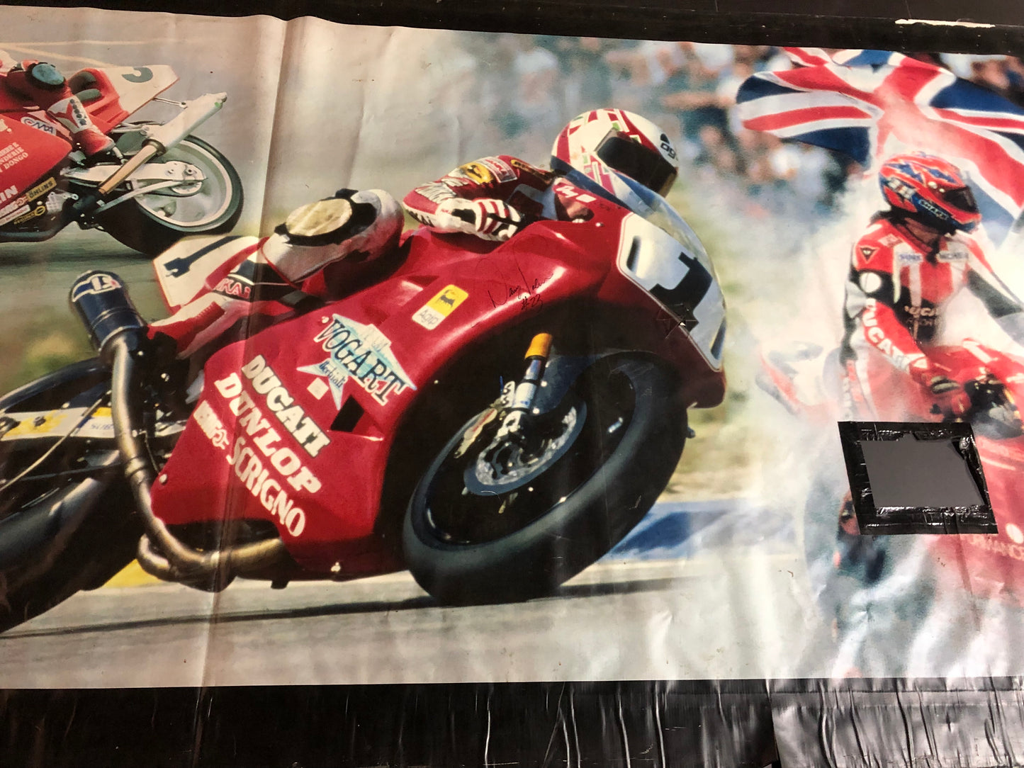 Ducati Dealer Wall Banner 1 Of 1 Made - 43 FT Long by 6FT 9 Inch High - High Res. Color with Signature