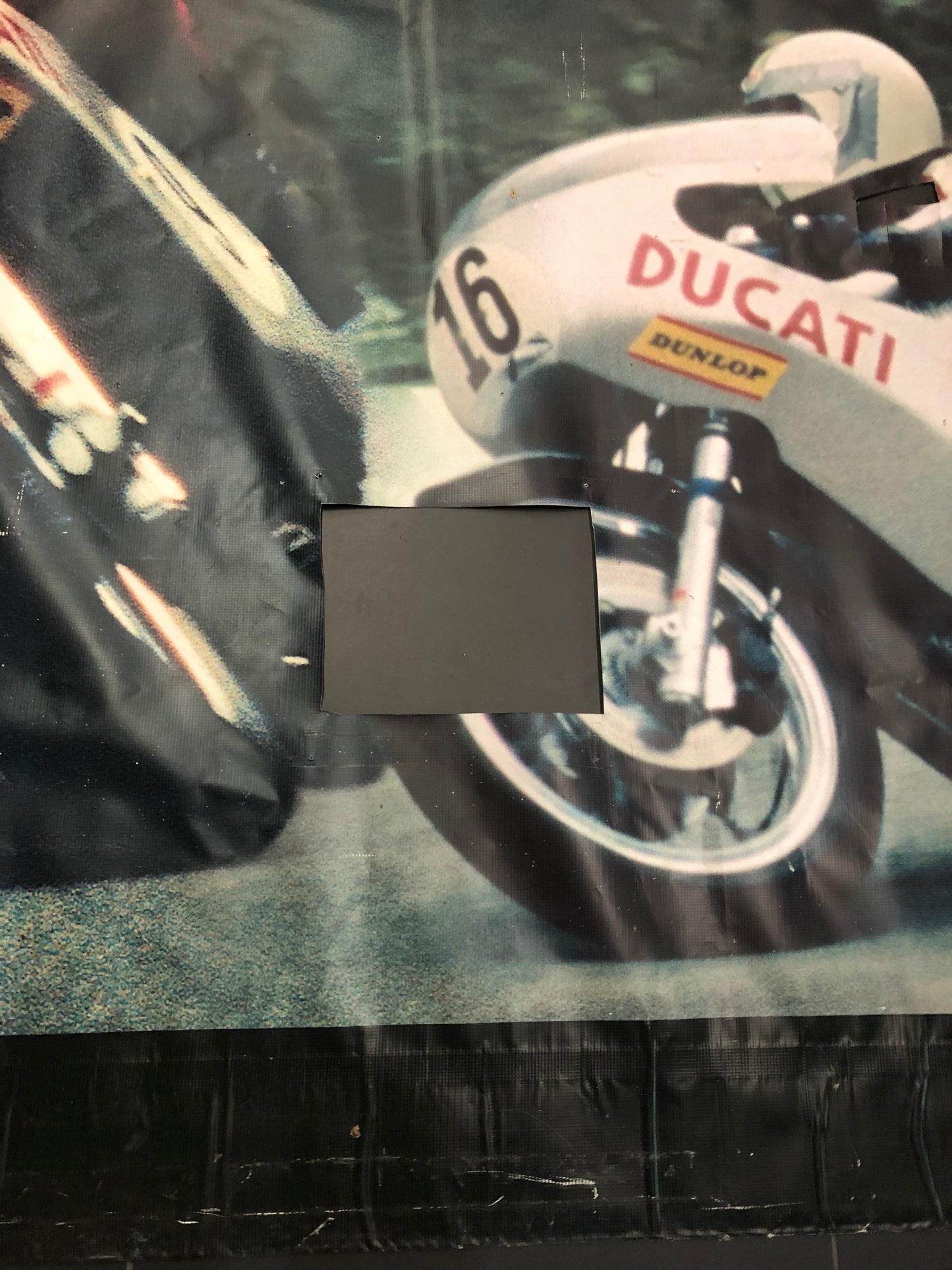 Ducati Dealer Wall Banner 1 Of 1 Made - 43 FT Long by 6FT 9 Inch High - High Res. Color with Signature