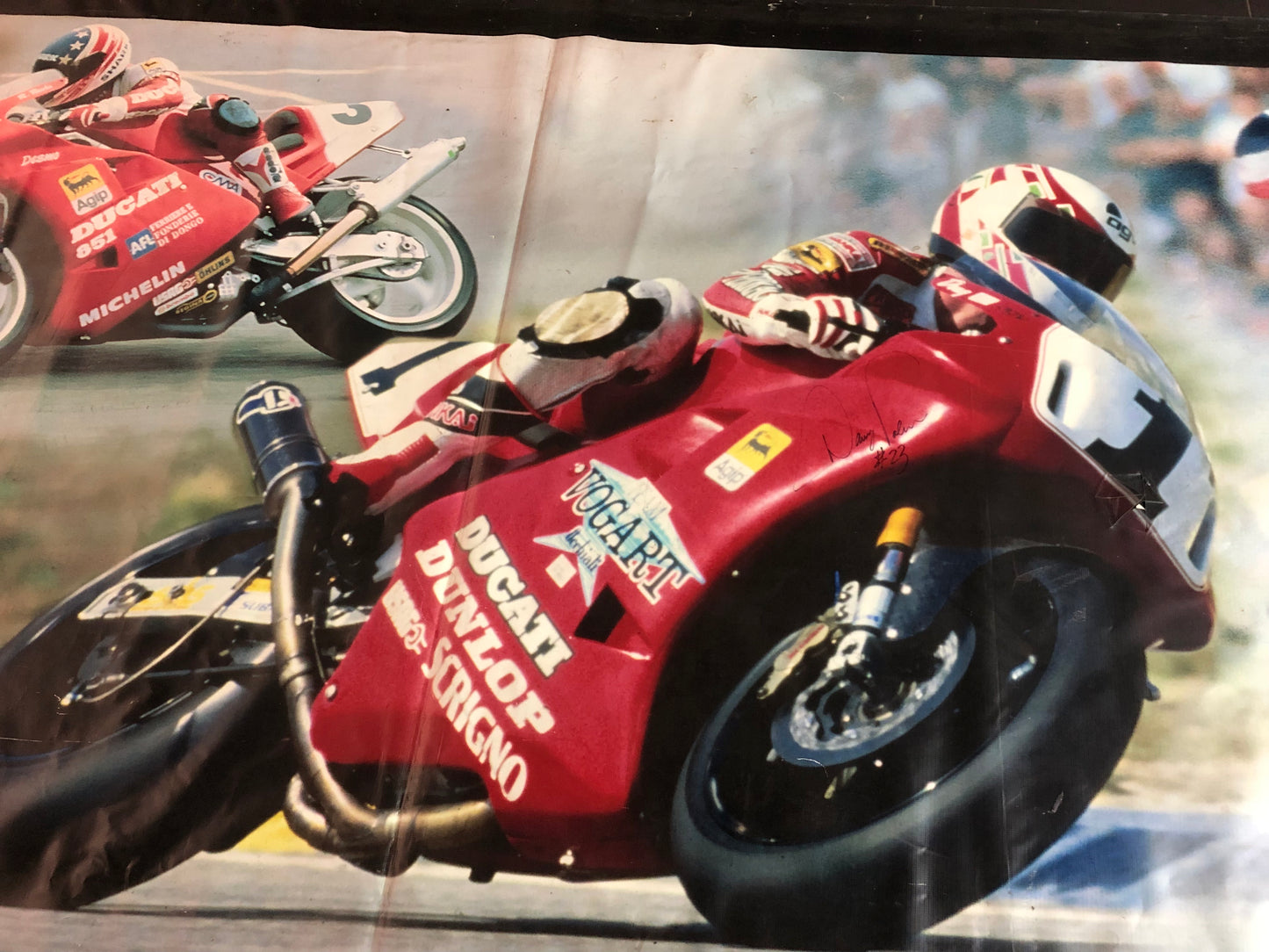 Ducati Dealer Wall Banner 1 Of 1 Made - 43 FT Long by 6FT 9 Inch High - High Res. Color with Signature