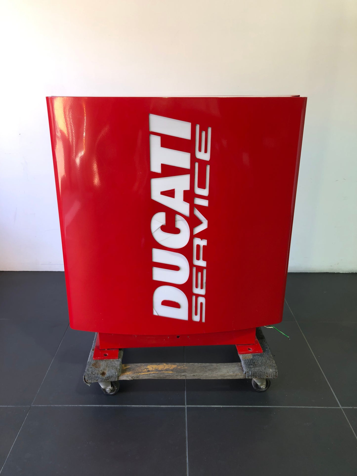 Ducati Dealer Sign - Authentic Illuminated Service Stamp Sign - Double-Sided