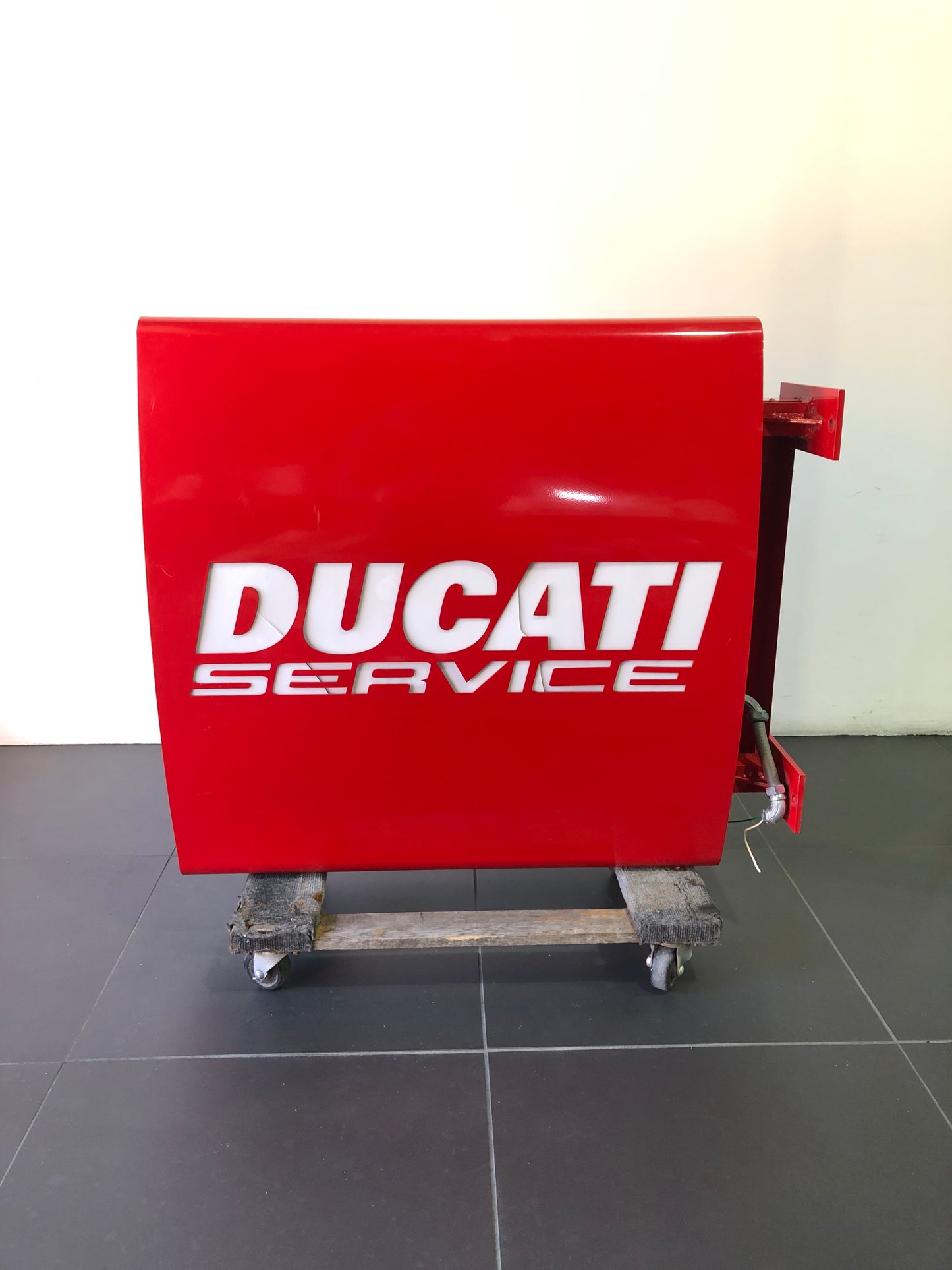 Ducati Dealer Sign - Authentic Illuminated Service Stamp Sign - Double-Sided