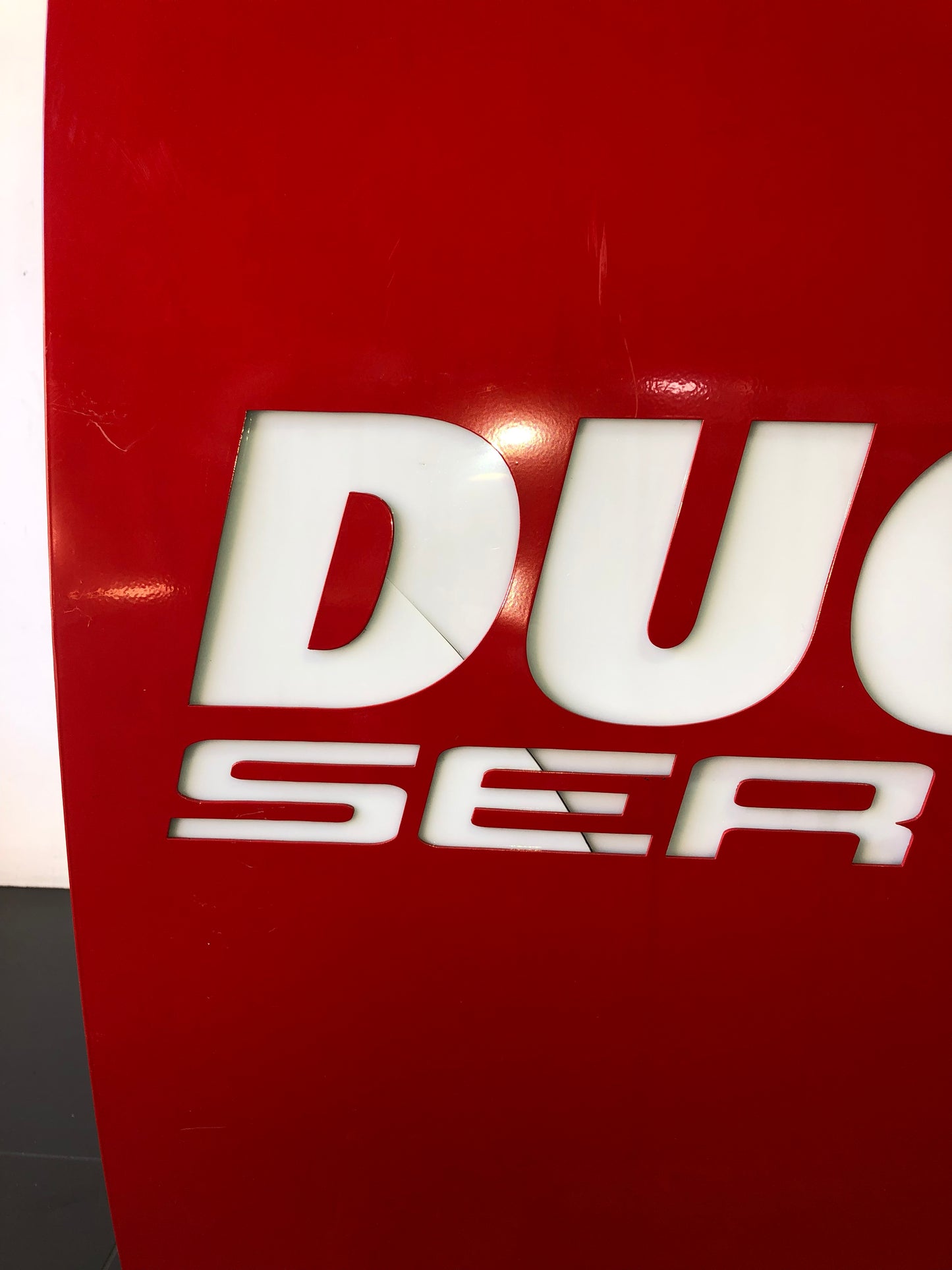 Ducati Dealer Sign - Authentic Illuminated Service Stamp Sign - Double-Sided