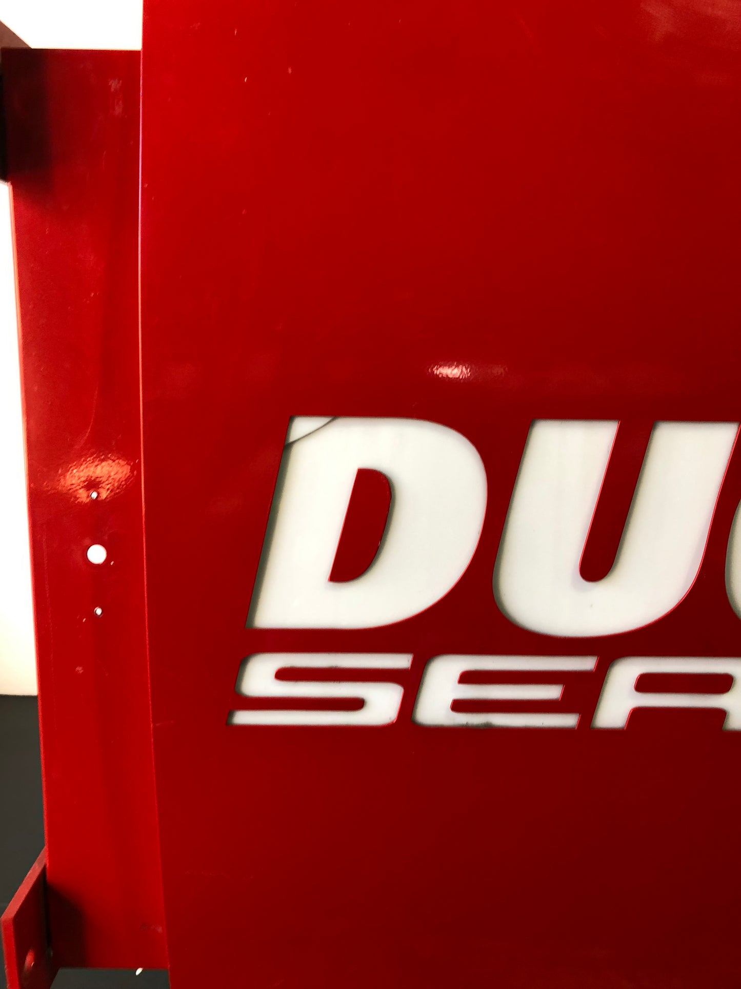 Ducati Dealer Sign - Authentic Illuminated Service Stamp Sign - Double-Sided