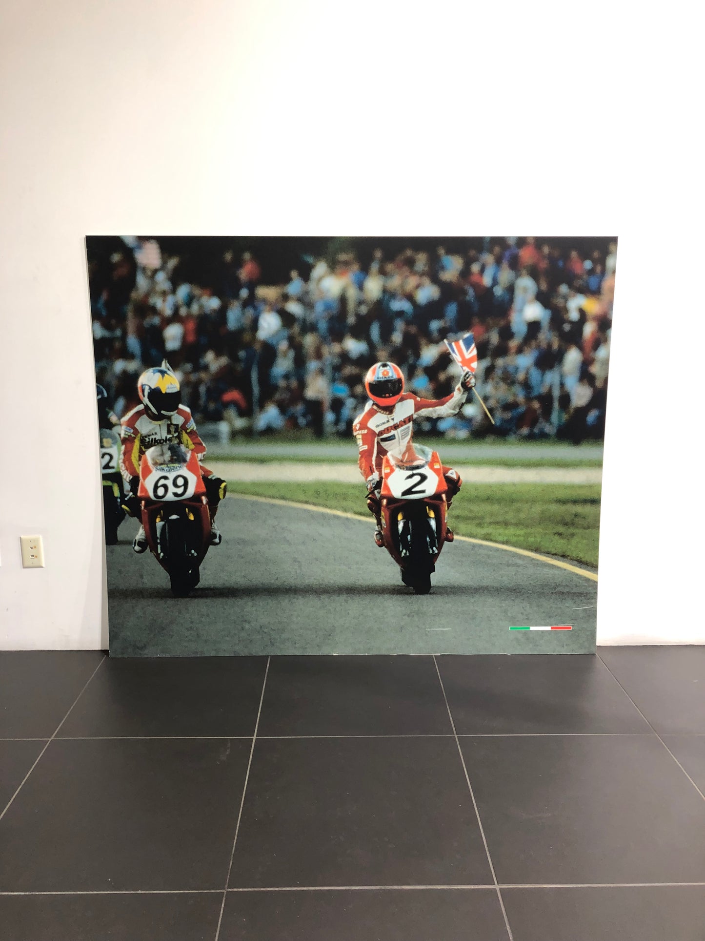 Ducati Dealer Wall Photo Carl Fogarty - Color - Huge 5.9Ft By 4.9Ft