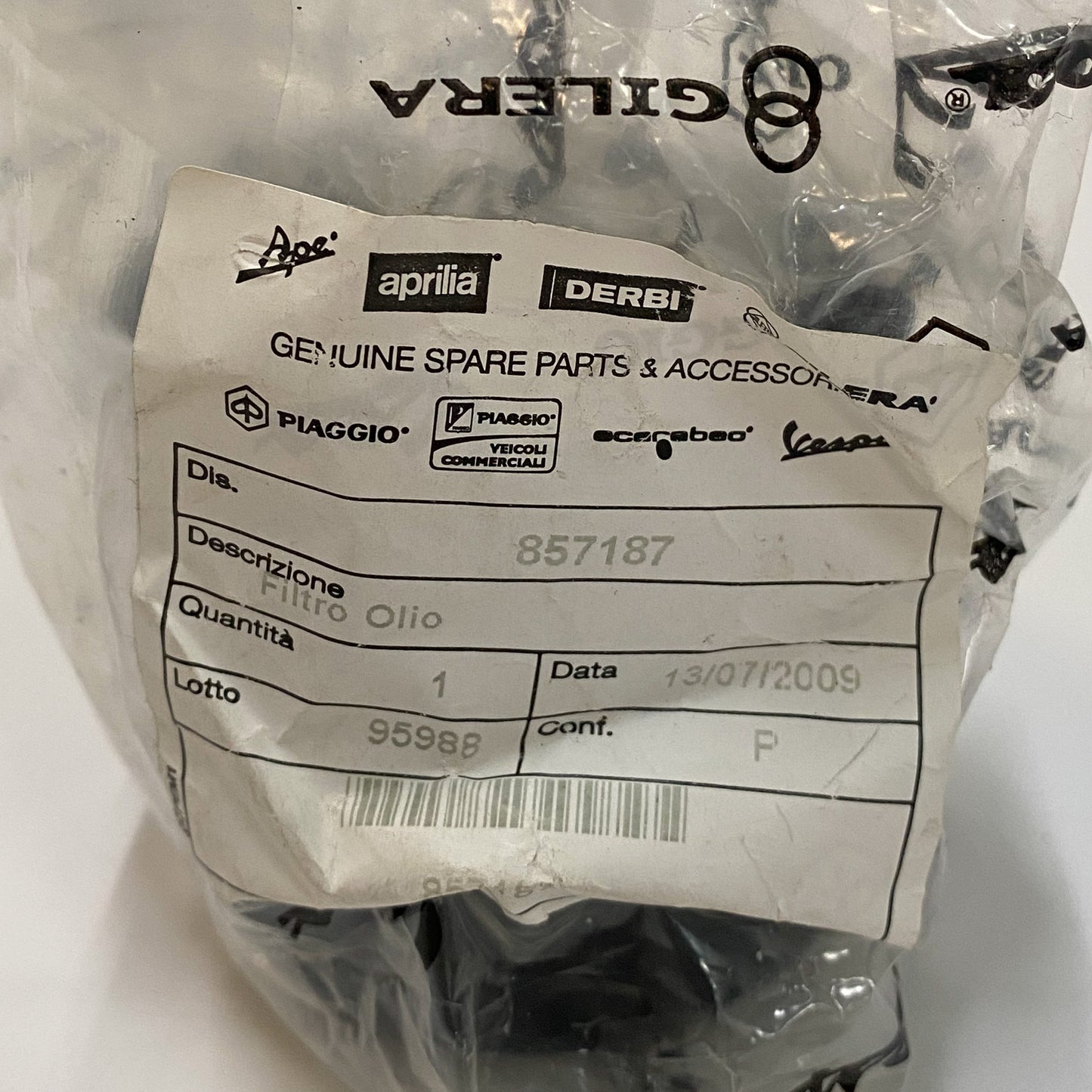 Aprilia Oil Filter - 1A023538 (ex 857187)