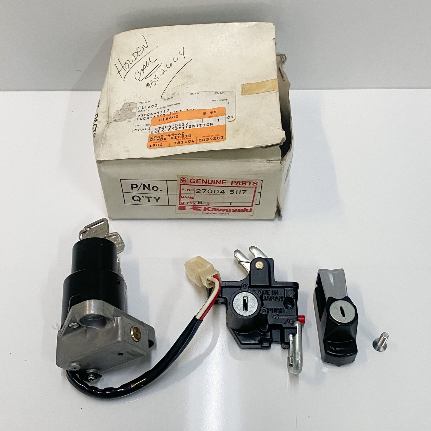 NOS KAWASAKI LOCK-ASSY,IGNITION 27004-5117