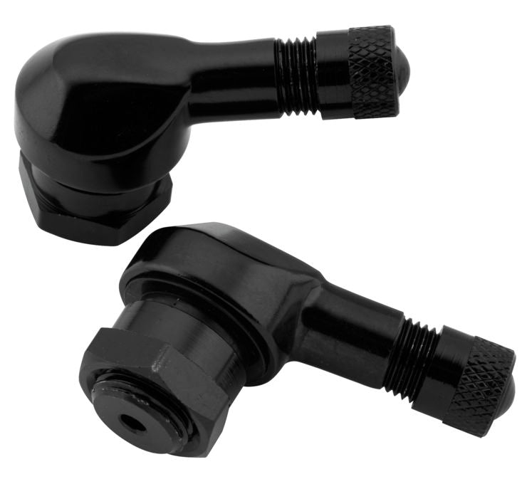 Bike Master Angled Aluminum Valve Stems Black, 11.3mm