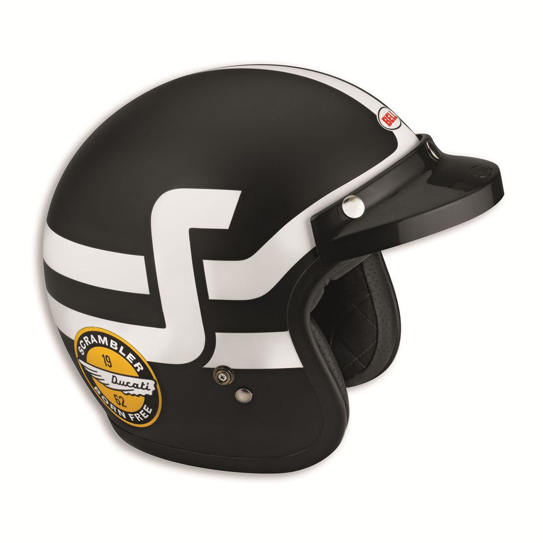 Ducati Scrambler Short Track Helmet - Black/White 98103082