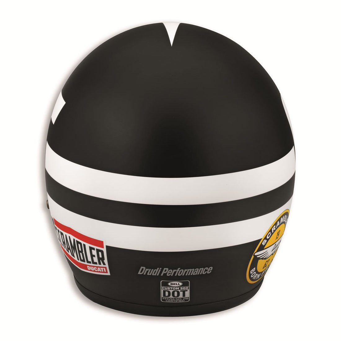 Ducati Scrambler Short Track Helmet - Black/White 98103082