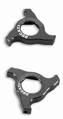 Ducati Performance Billet Aluminum Showa Fork Adjusters, Black 96644508B