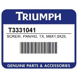 Triumph SCREW, PAN/HD, TX, M6X1.0X25, ENC  T3331041 QTY4