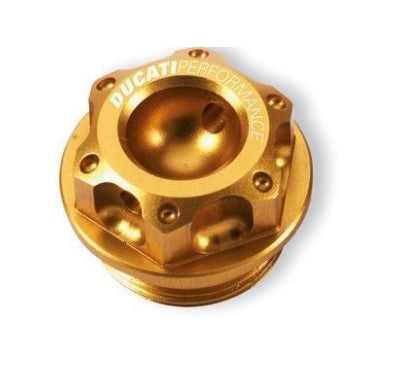 Ducati Anodized Billet Aluminum Oil Filler Plug, Gold 96852108B