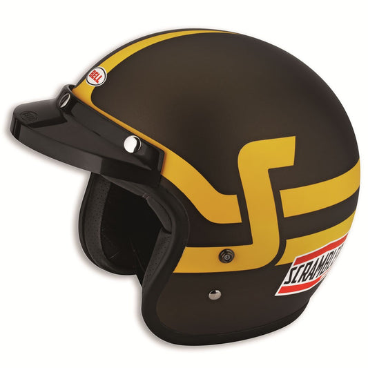 Ducati Scrambler Short Track Helmet - Brown/Yellow New Open Box 981030857