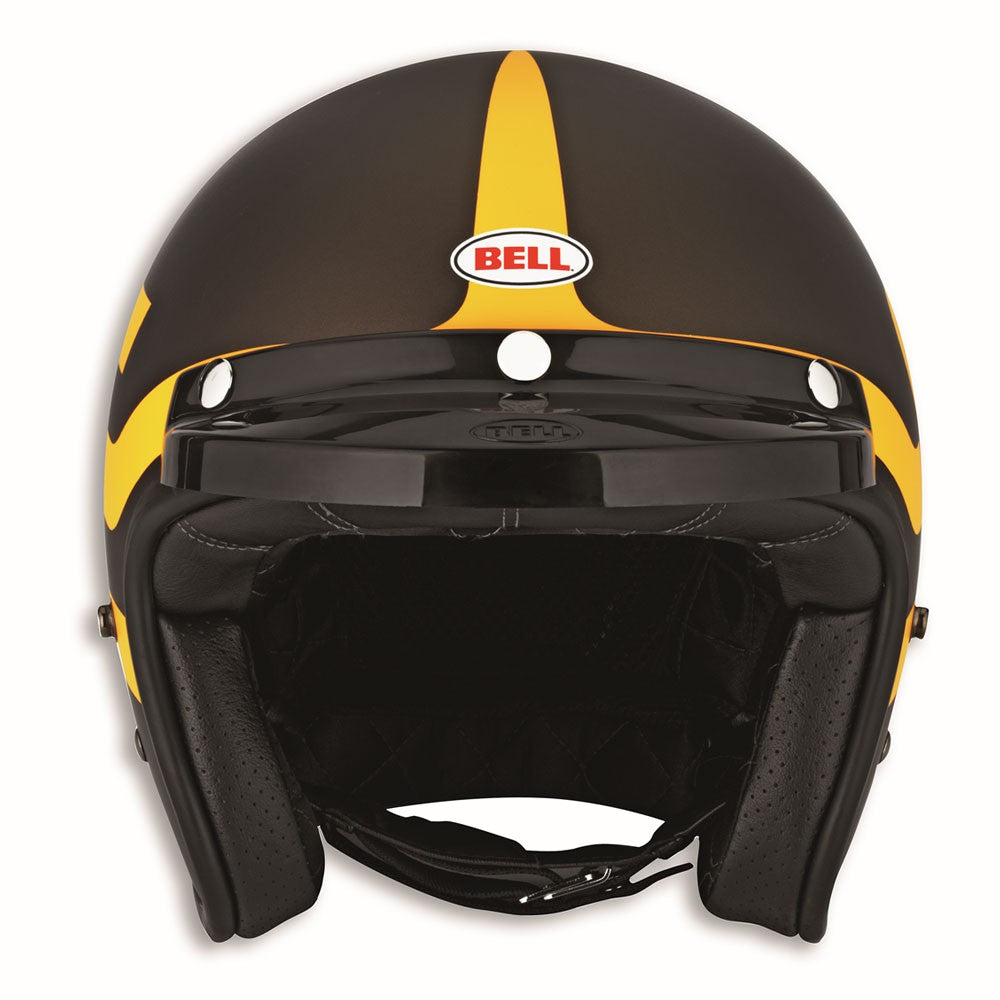 Ducati Scrambler Short Track Helmet - Brown/Yellow New Open Box 981030857