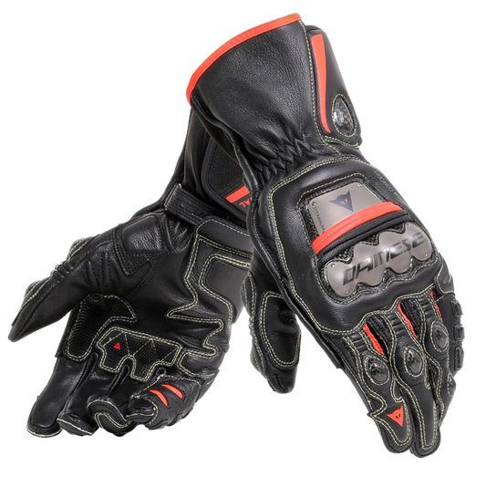 Dainese Full Metal 6 Gloves Black/Black/Fluro-Red 201815895-P75-L