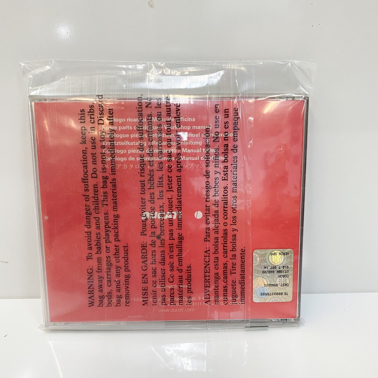 Ducati SBK 848 Workshop Manual on CD 91470871A
