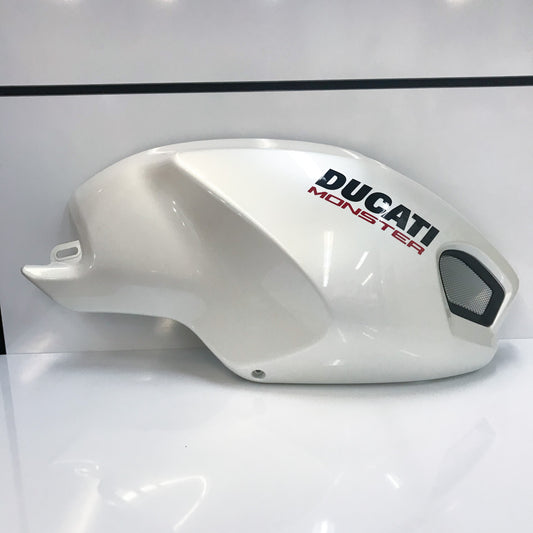 Ducati Monster R/H Tank Cover Pearl White 48012591CW
